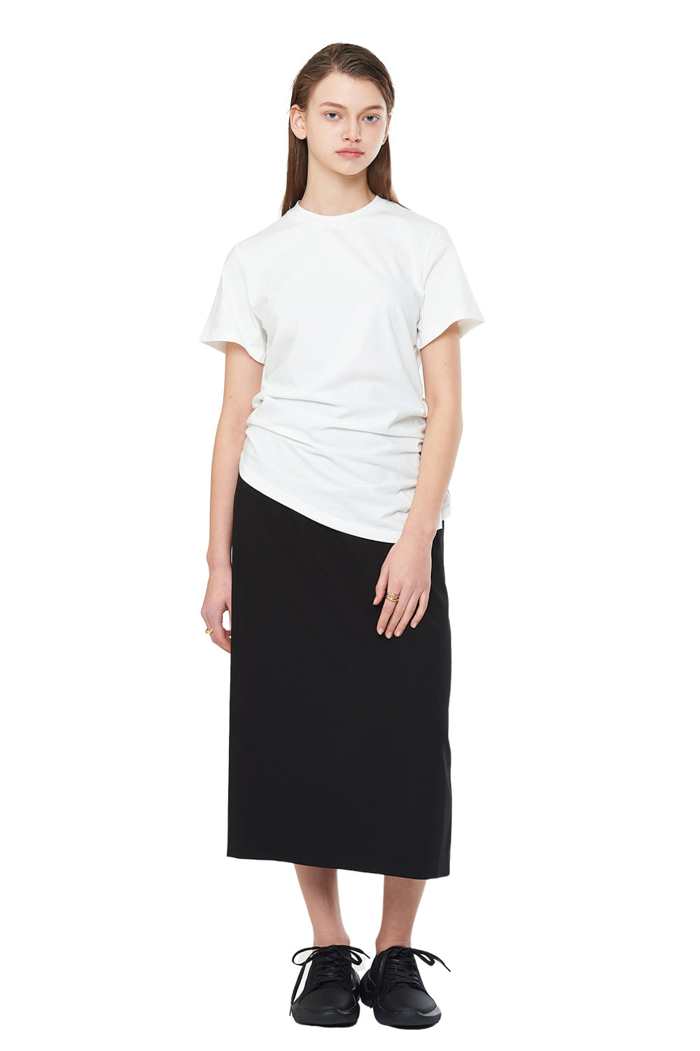 [75%SALE] Banding Slit Skirt_ W01SK0101